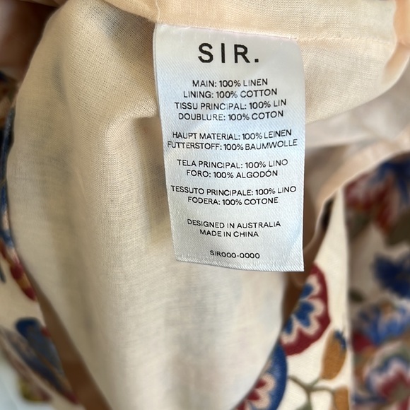 SIR the label Floral Mini Dress - White and Blue - Picture 10 of 11